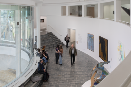 The interior of Tate St Ives gallery building